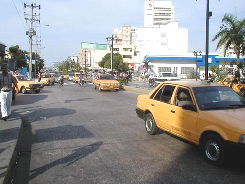 Transporte, Taxis, Buses, Coches, Cartagena, Colombia